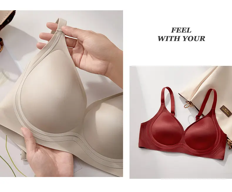 Live Broadcast Popular Liquid Foundation Nude Photosensitive Seamless Intimates Women's Jelly Soft Support No Rims Super Soft Thin Bra — feature 22