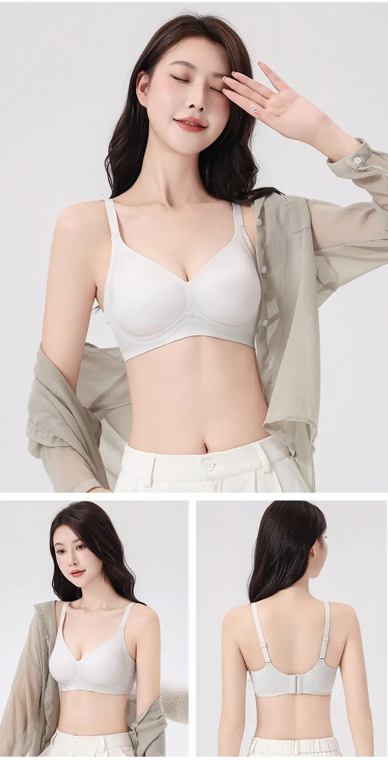 Live Broadcast Popular Liquid Foundation Nude Photosensitive Seamless Intimates Women's Jelly Soft Support No Rims Super Soft Thin Bra — feature 27