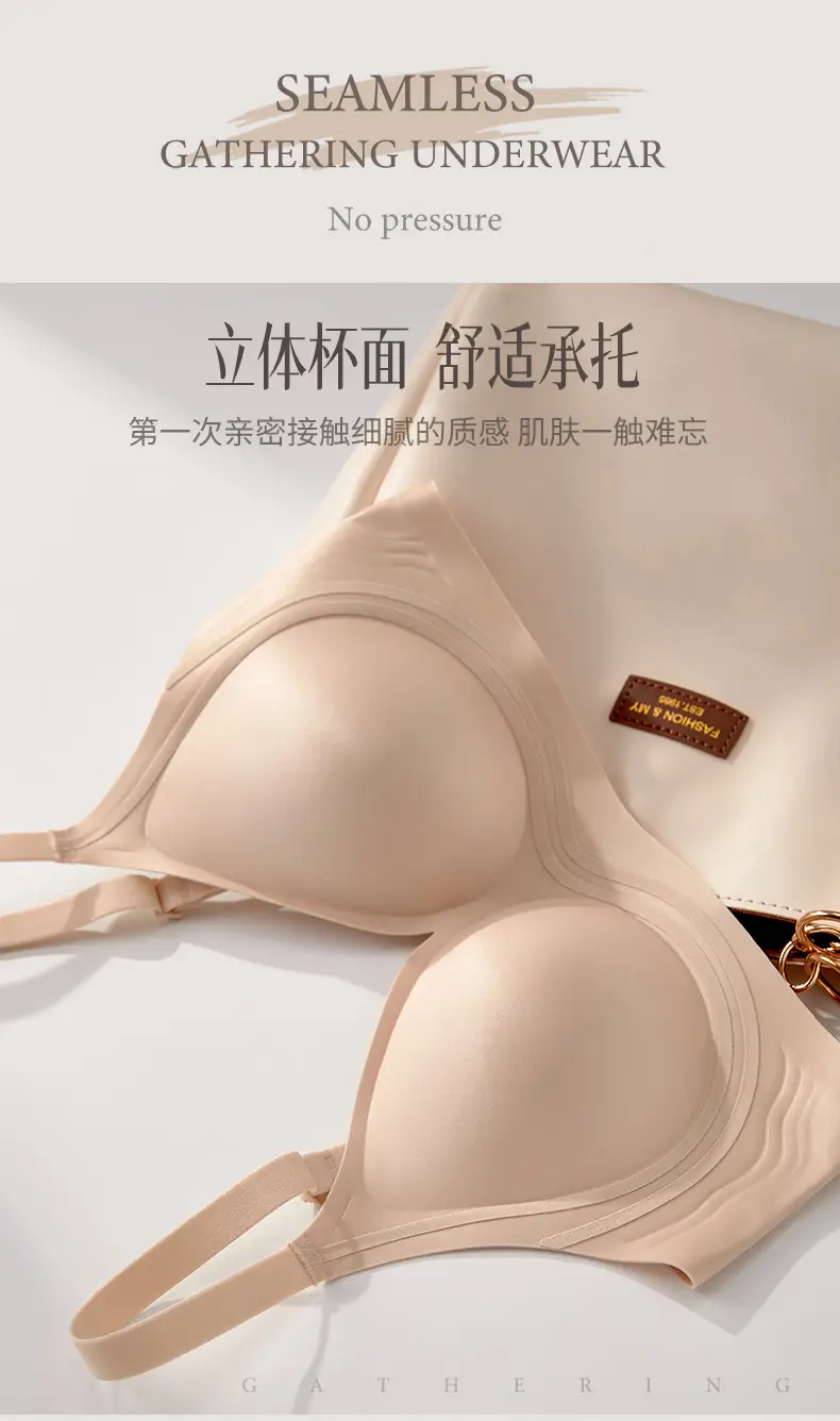 Live Broadcast Popular Liquid Foundation Nude Photosensitive Seamless Intimates Women's Jelly Soft Support No Rims Super Soft Thin Bra — feature 7