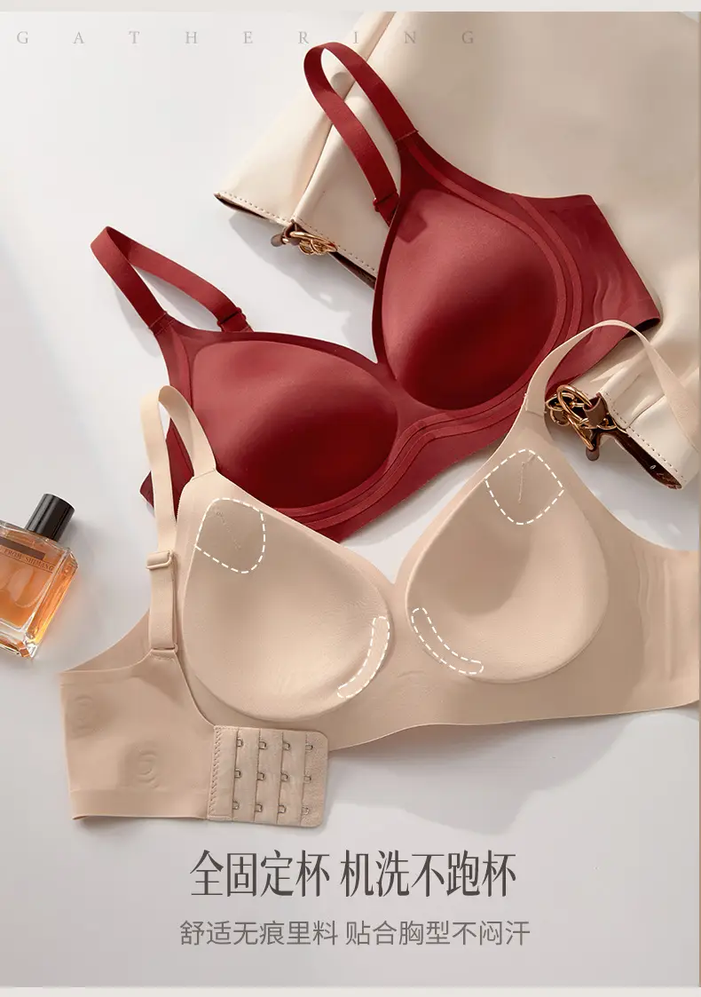 Live Broadcast Popular Liquid Foundation Nude Photosensitive Seamless Intimates Women's Jelly Soft Support No Rims Super Soft Thin Bra — feature 8