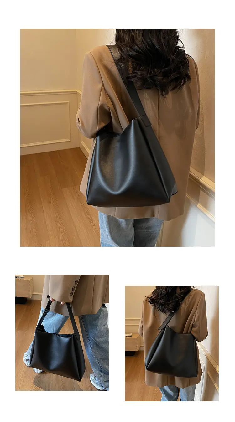 High-End Leather Shoulder Bag with Zipper & Crossbody — feature 10