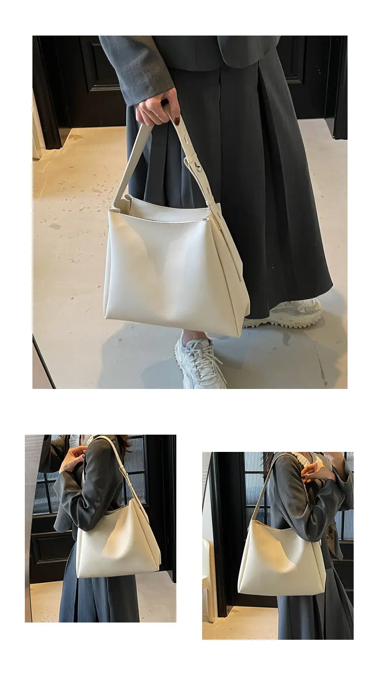High-End Leather Shoulder Bag with Zipper & Crossbody — feature 12