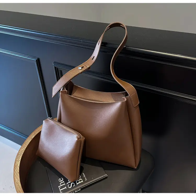 High-End Leather Shoulder Bag with Zipper & Crossbody — feature 16