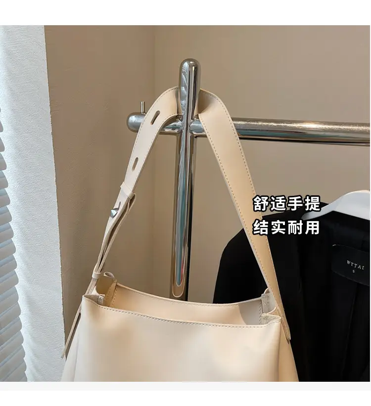 High-End Leather Shoulder Bag with Zipper & Crossbody — feature 6
