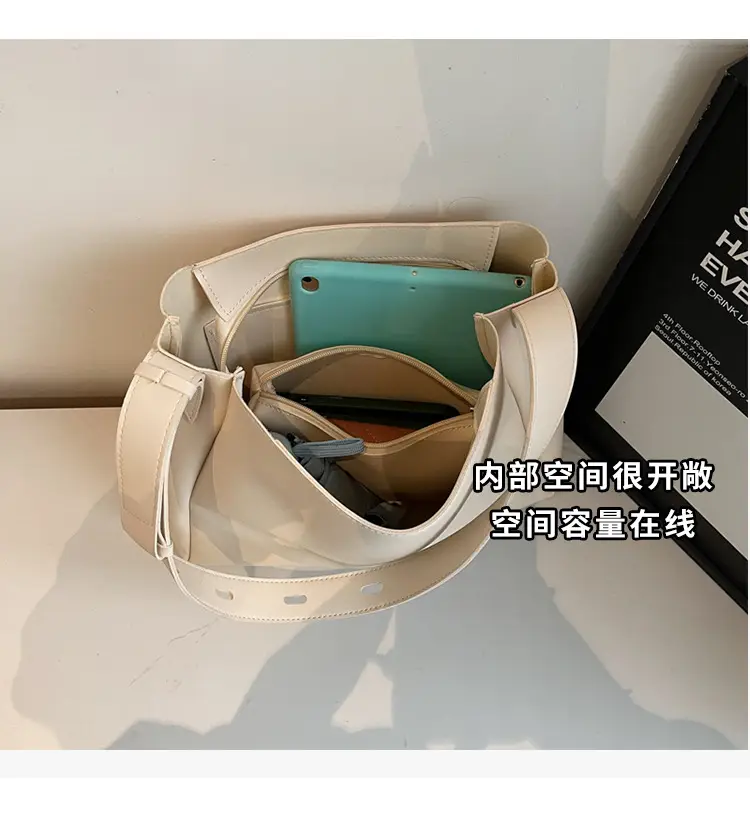 High-End Leather Shoulder Bag with Zipper & Crossbody — feature 8