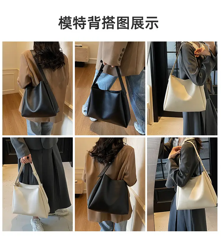 High-End Leather Shoulder Bag with Zipper & Crossbody — feature 9
