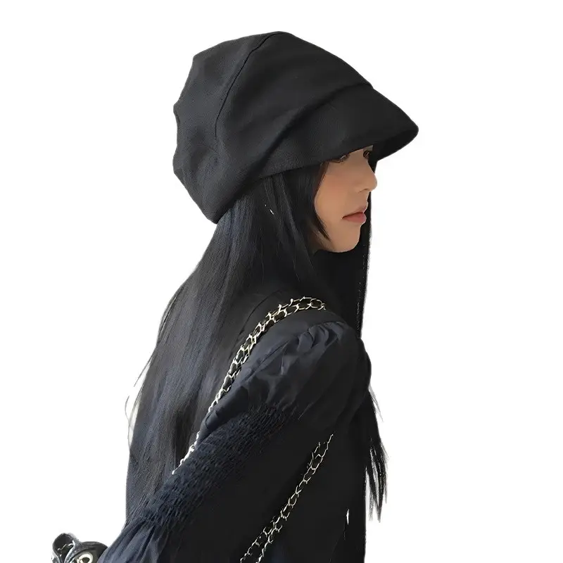 Japanese Style Black Fisherman Hat for Women - Image 9