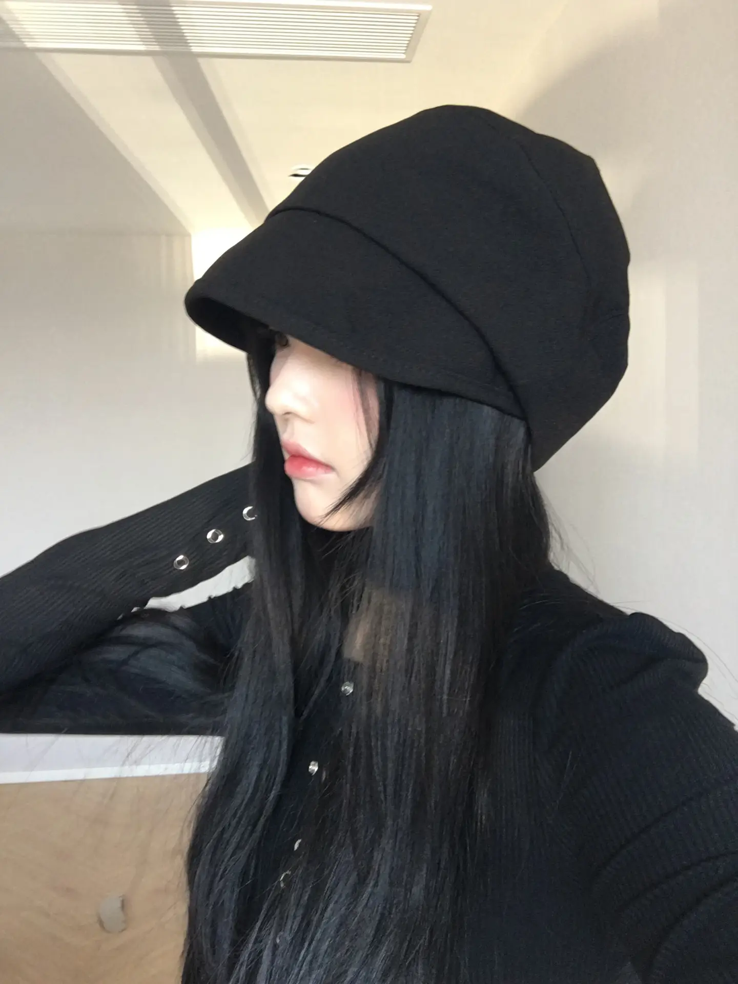 Japanese Style Black Fisherman Hat for Women — feature 12