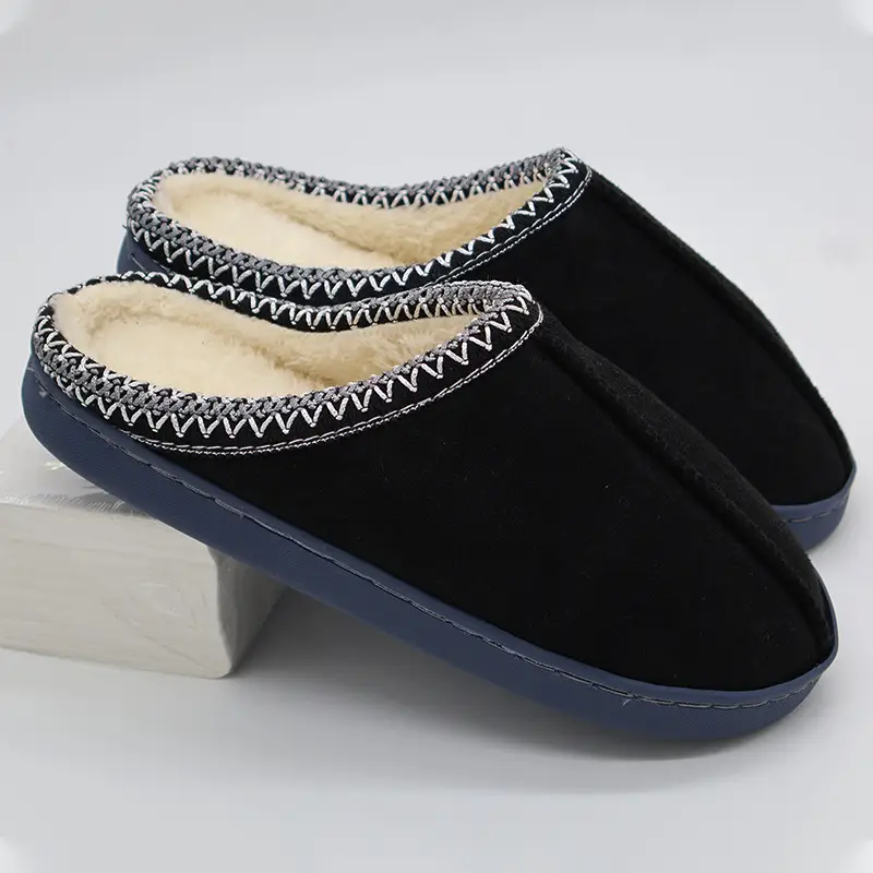 Japanese-Style Cotton Slippers for Men, Autumn and Winter Thick Plush Warm Indoor and Outdoor Cotton Slippers, Birkenstock-Style Matte Foreign Trade Popular Cotton Shoes for Women — feature 11
