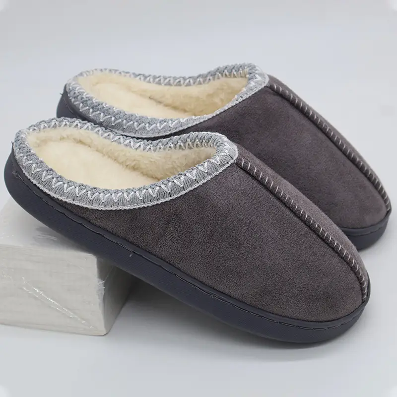 Japanese-Style Cotton Slippers for Men, Autumn and Winter Thick Plush Warm Indoor and Outdoor Cotton Slippers, Birkenstock-Style Matte Foreign Trade Popular Cotton Shoes for Women — feature 14