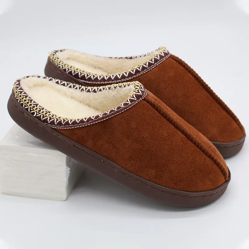Japanese-Style Cotton Slippers for Men, Autumn and Winter Thick Plush Warm Indoor and Outdoor Cotton Slippers, Birkenstock-Style Matte Foreign Trade Popular Cotton Shoes for Women — feature 17
