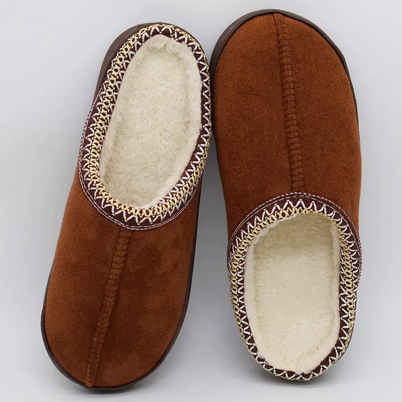 Japanese-Style Cotton Slippers for Men, Autumn and Winter Thick Plush Warm Indoor and Outdoor Cotton Slippers, Birkenstock-Style Matte Foreign Trade Popular Cotton Shoes for Women — feature 18