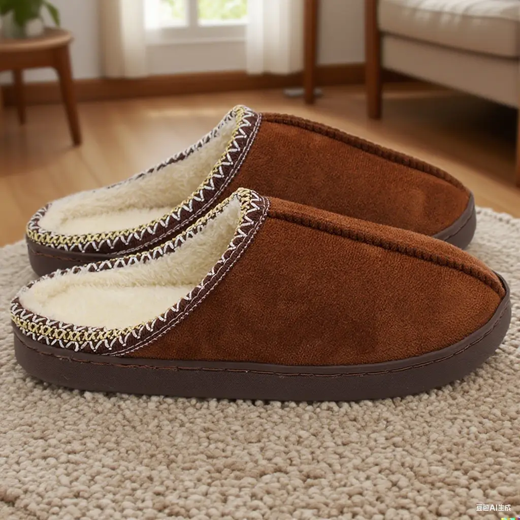 Japanese-Style Cotton Slippers for Men, Autumn and Winter Thick Plush Warm Indoor and Outdoor Cotton Slippers, Birkenstock-Style Matte Foreign Trade Popular Cotton Shoes for Women — feature 19