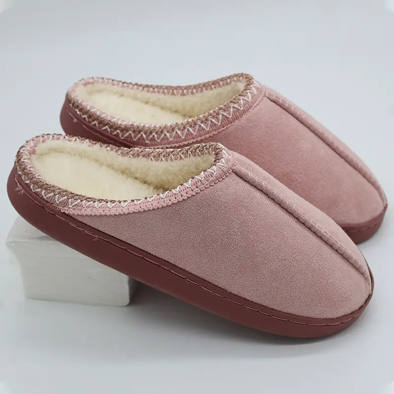 Japanese-Style Cotton Slippers for Men, Autumn and Winter Thick Plush Warm Indoor and Outdoor Cotton Slippers, Birkenstock-Style Matte Foreign Trade Popular Cotton Shoes for Women — feature 8