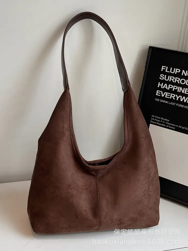 Large Capacity Suede Shoulder Bag for Women Autumn Winter 2025 - Image 2