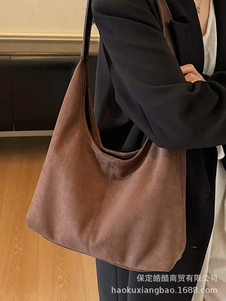 Large Capacity Suede Shoulder Bag for Women Autumn Winter 2025 - Image 3