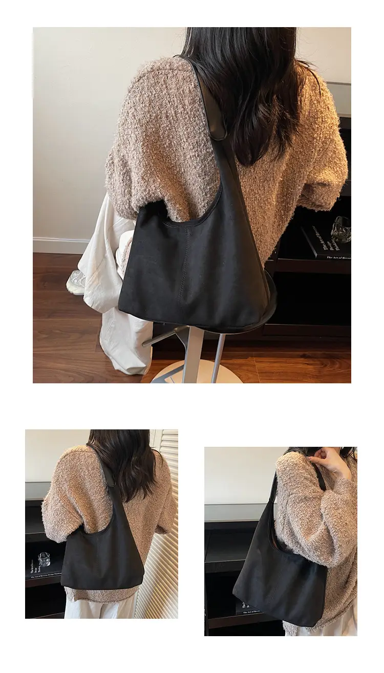 Large Capacity Suede Shoulder Bag for Women Autumn Winter 2025 — feature 9