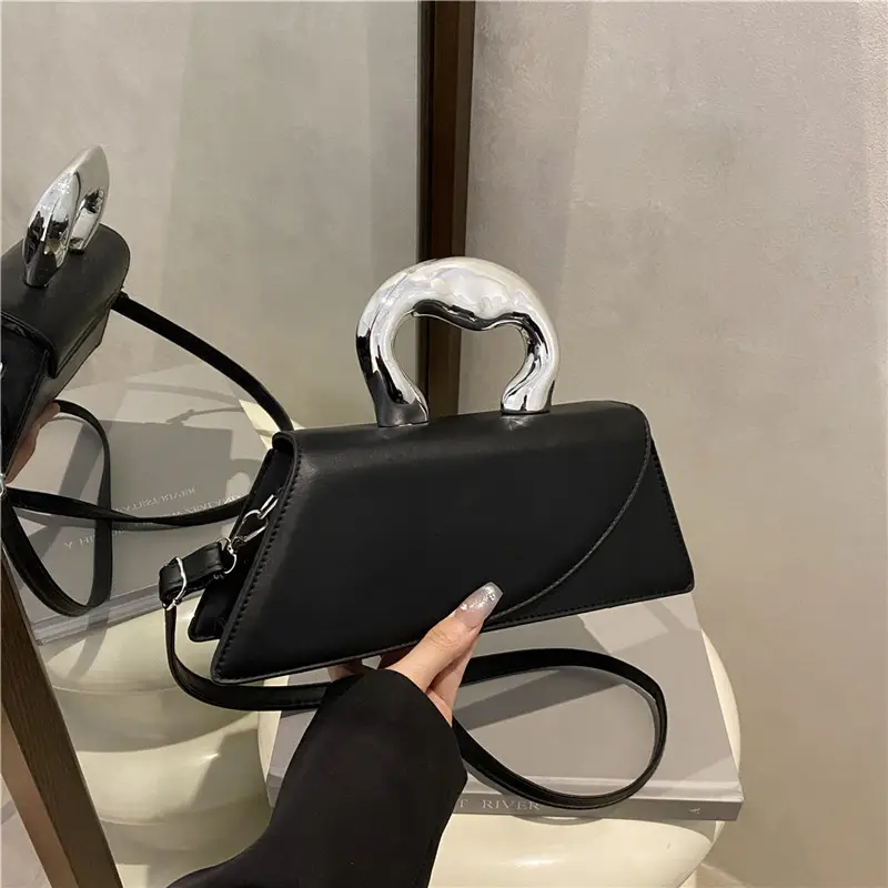 Black Korean Style Shoulder Crossbody Handbag for Women - Image 6