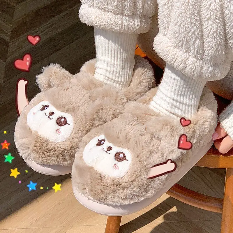 Women's Pink Plush Warm Slippers for Winter 2025 - Image 5