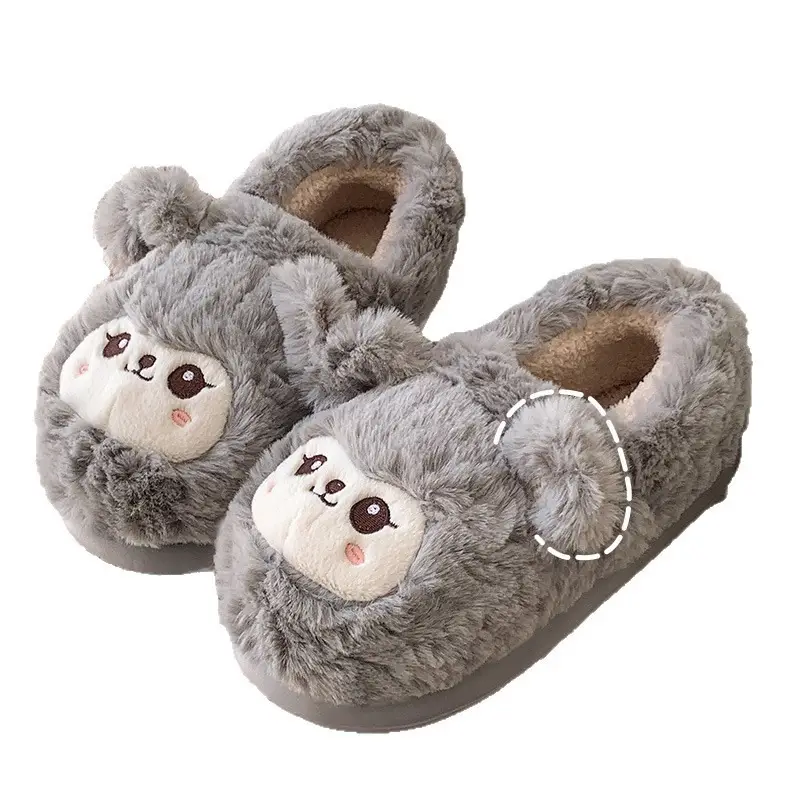 Women's Pink Plush Warm Slippers for Winter 2025 - Image 9