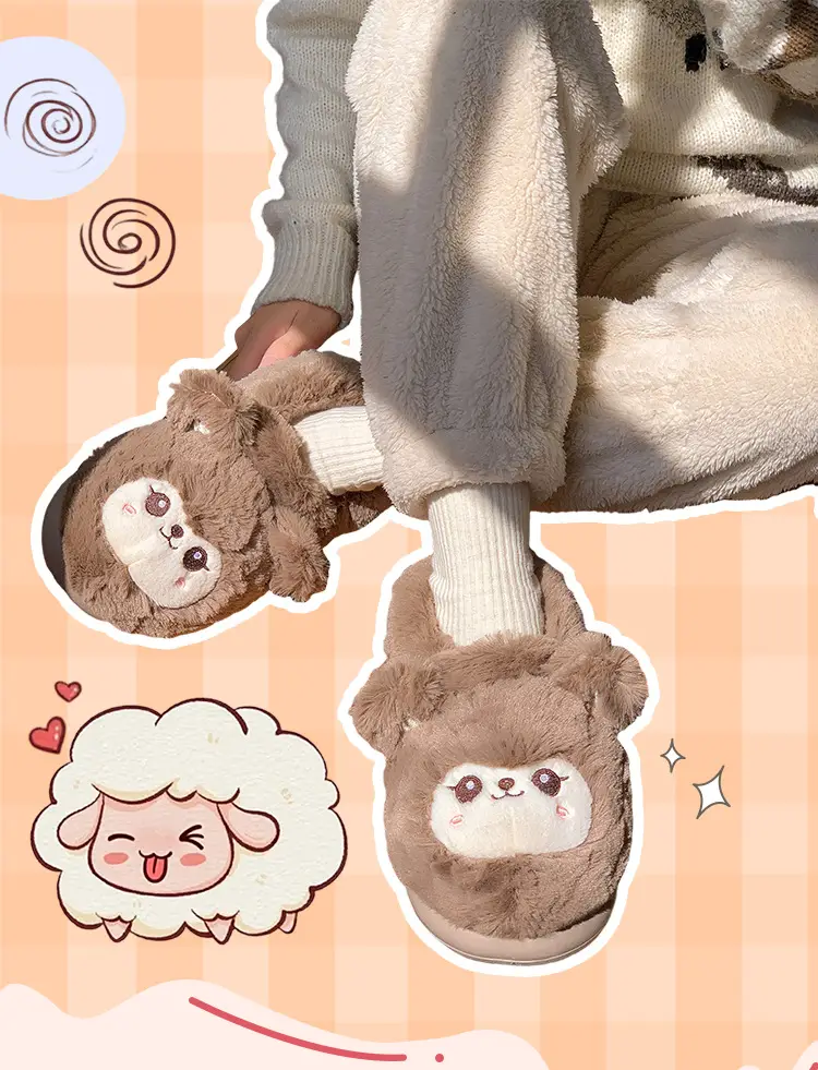 Women's Pink Plush Warm Slippers for Winter 2025 — feature 1