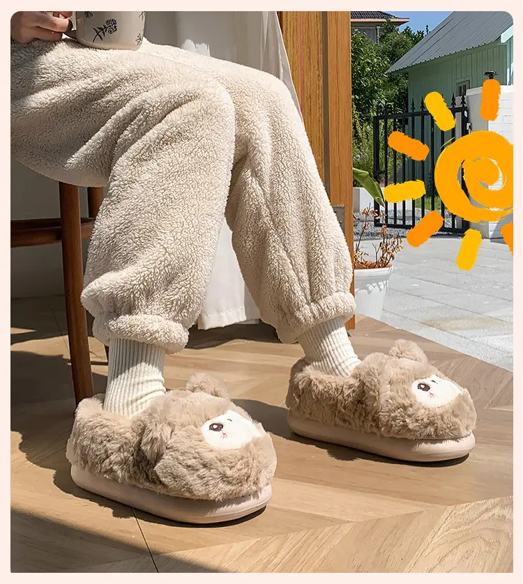 Women's Pink Plush Warm Slippers for Winter 2025 — feature 13