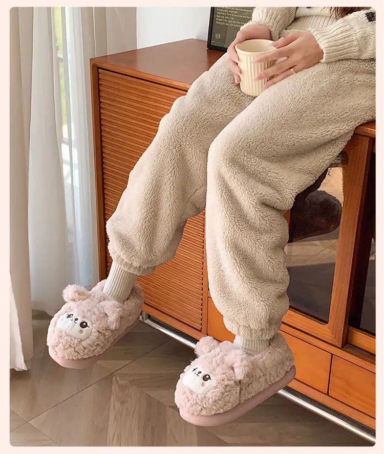 Women's Pink Plush Warm Slippers for Winter 2025 — feature 20