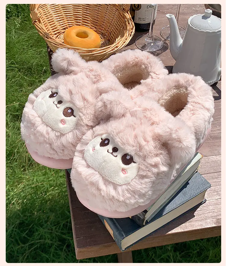 Women's Pink Plush Warm Slippers for Winter 2025 — feature 22