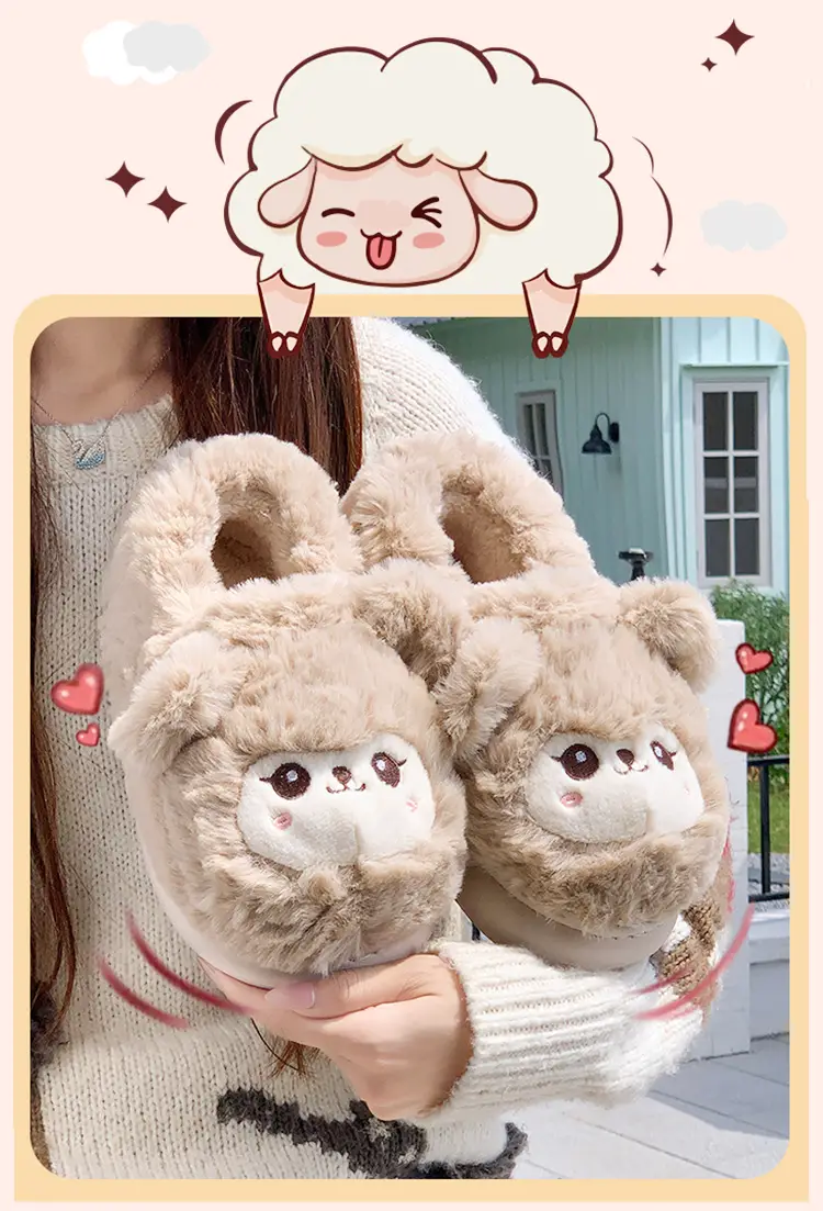 Women's Pink Plush Warm Slippers for Winter 2025 — feature 6