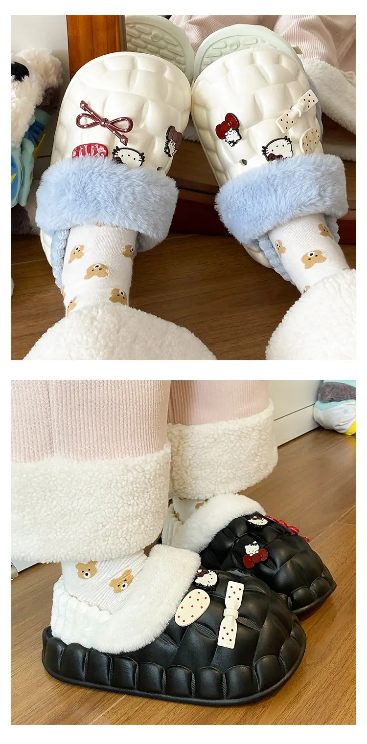Cute Cartoon Pink Cotton Slippers for Women — feature 13