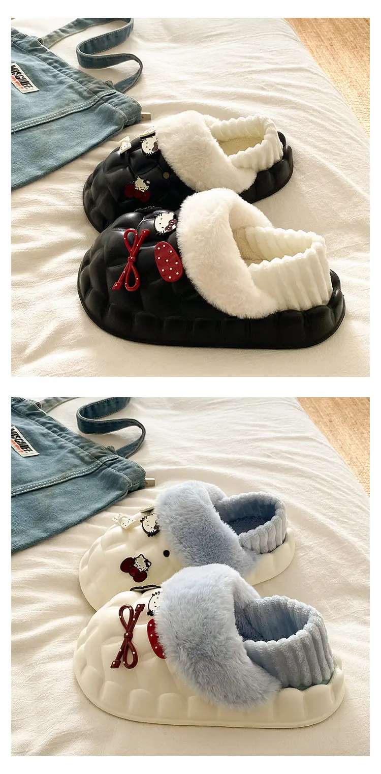Cute Cartoon Pink Cotton Slippers for Women — feature 17