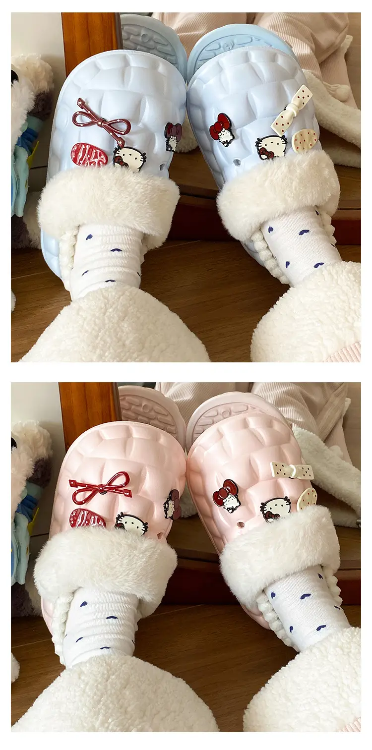 Cute Cartoon Pink Cotton Slippers for Women — feature 21