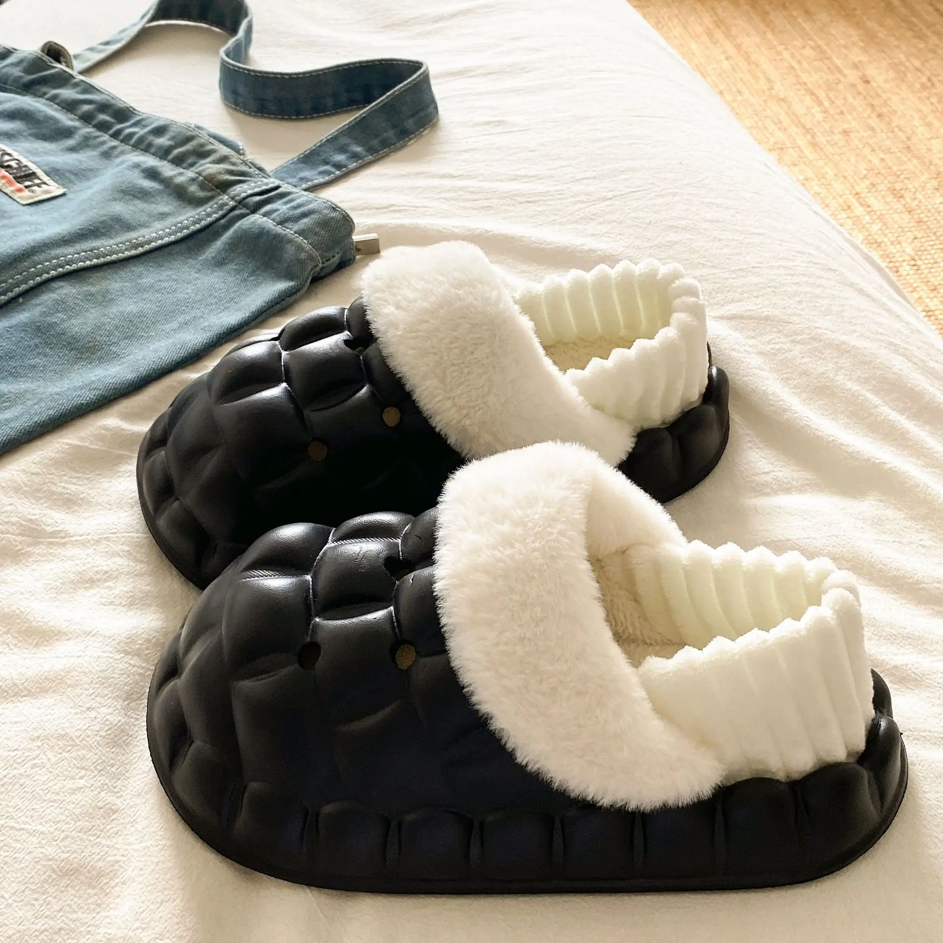 Cotton Heart Slippers for Women Winter Home
