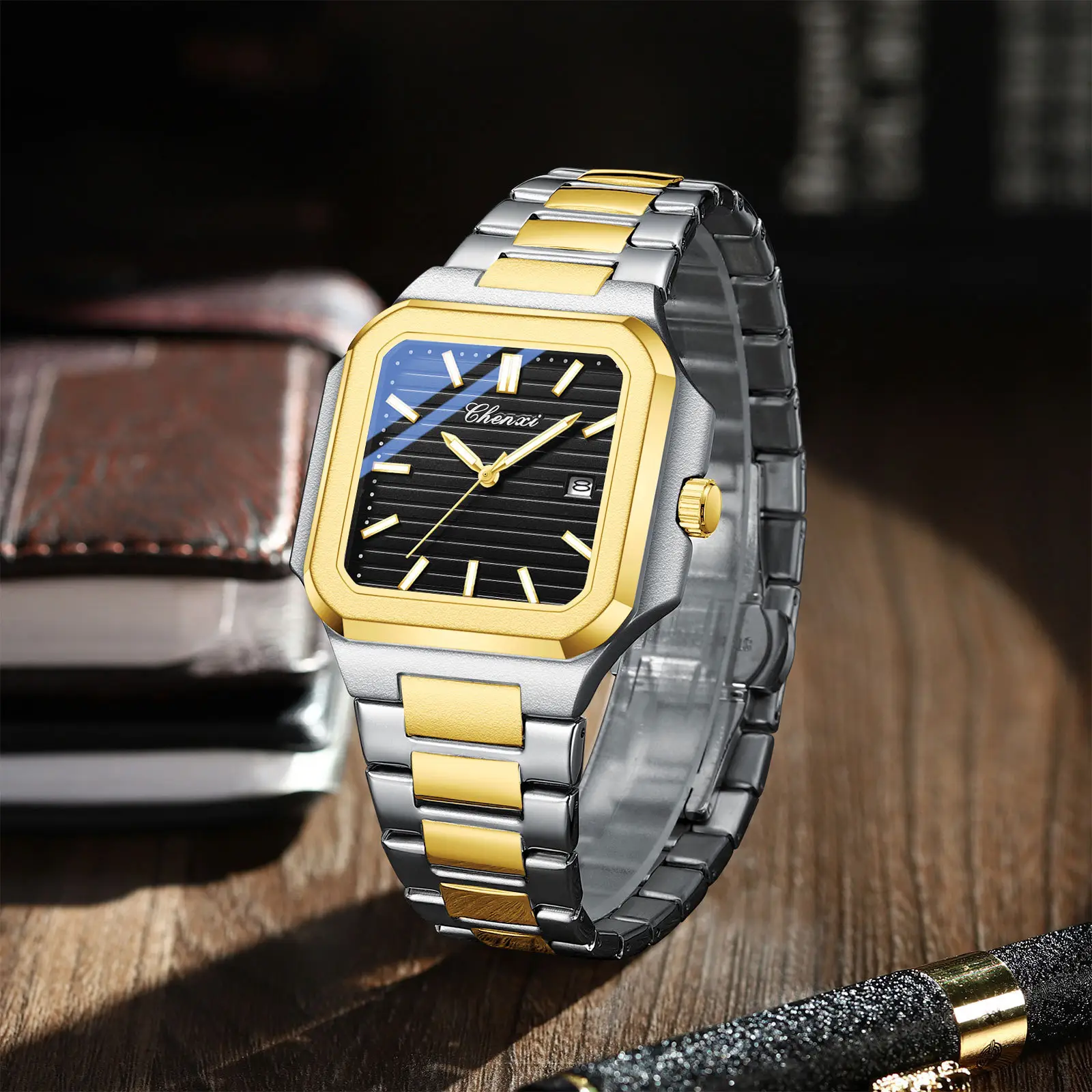 Chenxi Men's Gold Silver Quartz Watch Waterproof Fashion Couple Watch - Image 25