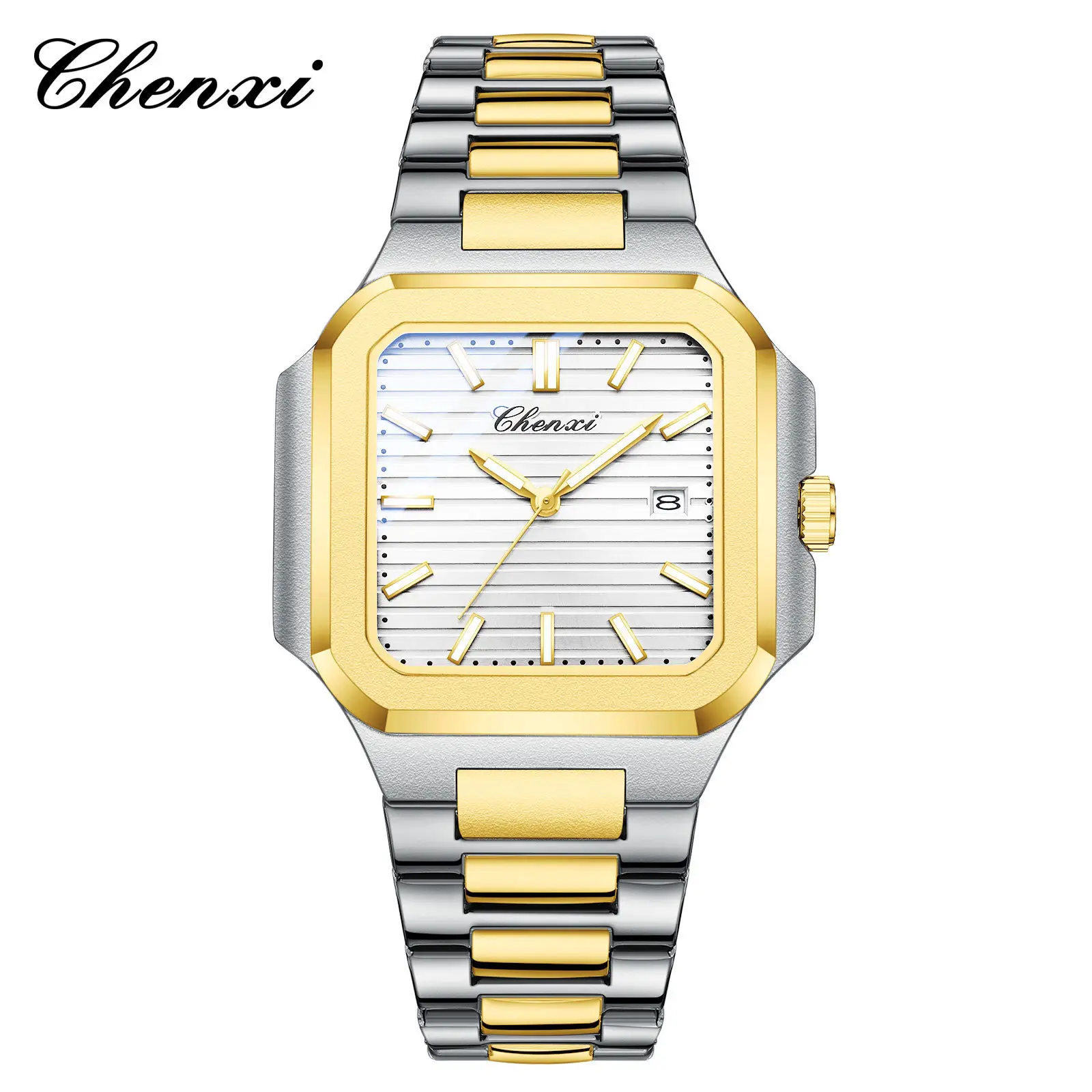 Chenxi Men's Gold Silver Quartz Watch Waterproof Fashion Couple Watch - Image 22
