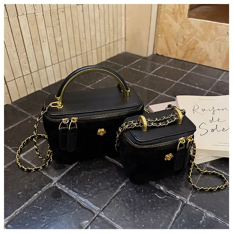 Women Diamond Embroidery Satchel Box Brown 2025 — feature 20