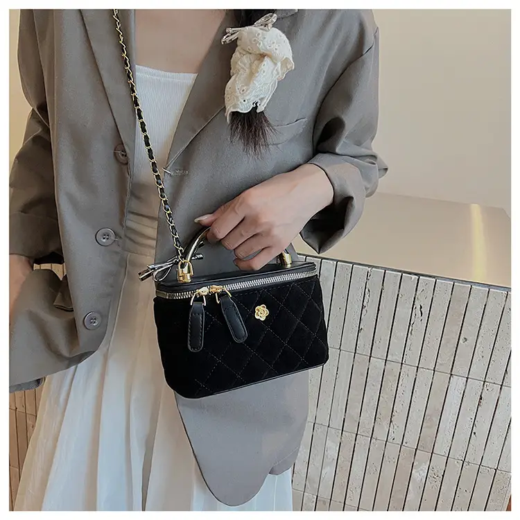 Women Diamond Embroidery Satchel Box Brown 2025 — feature 47