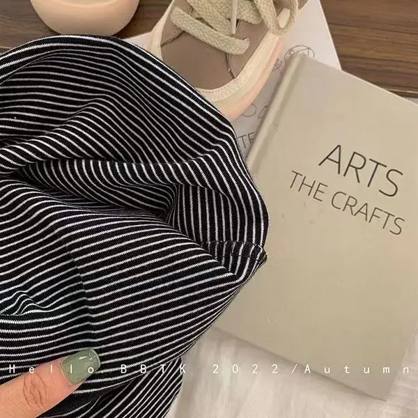 Kids Long Sleeve Striped T-Shirt Boys Black White — feature 7