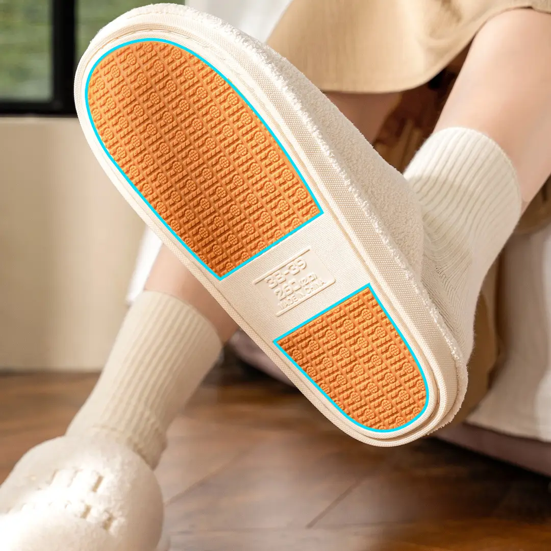 Winter Cotton Slippers for Women's Home Autumn and Winter High-Bottom Non-Slip Antibacterial Thickeneded Warm Plush Maternity Confinement Shoes for Home Use — feature 13