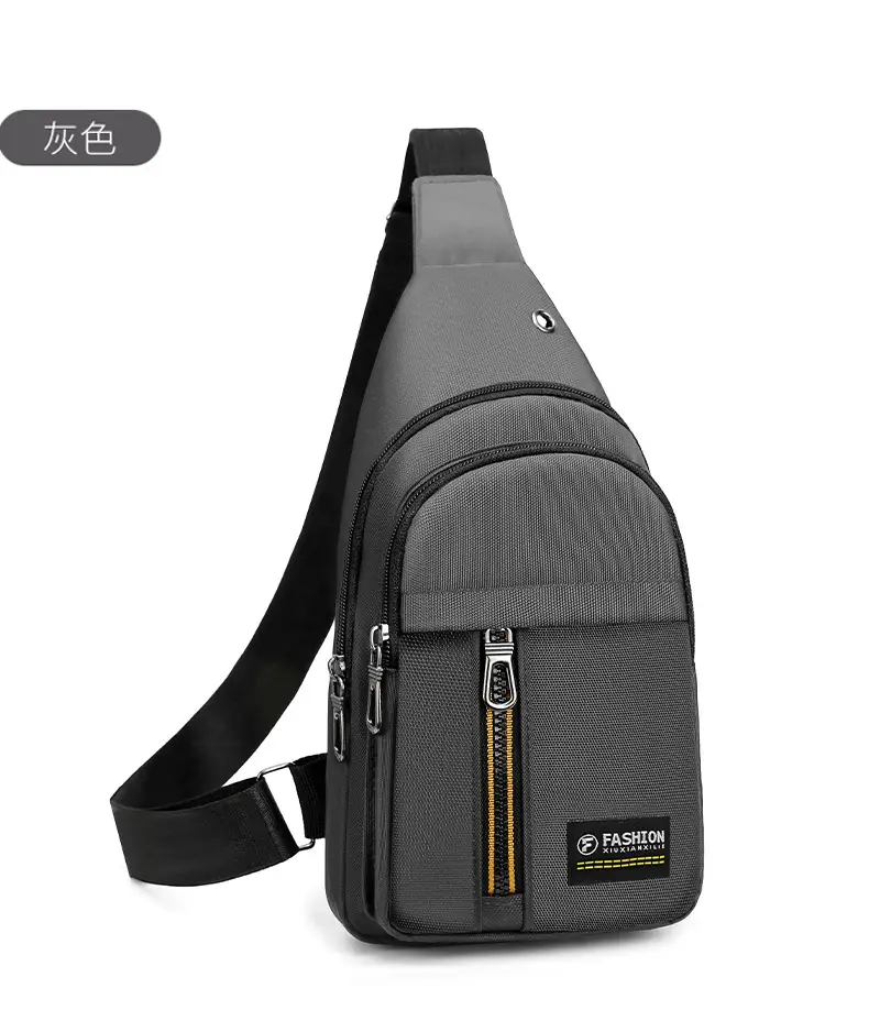 New Men's Oxford Cloth Chest Bag Blue Large Capacity Lightweight Commuter Shoulder Bag — feature 26