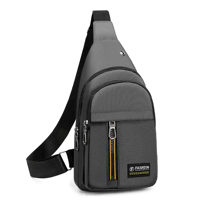 New Men's Oxford Cloth Chest Bag Blue Large Capacity Lightweight Commuter Shoulder Bag - Image 2