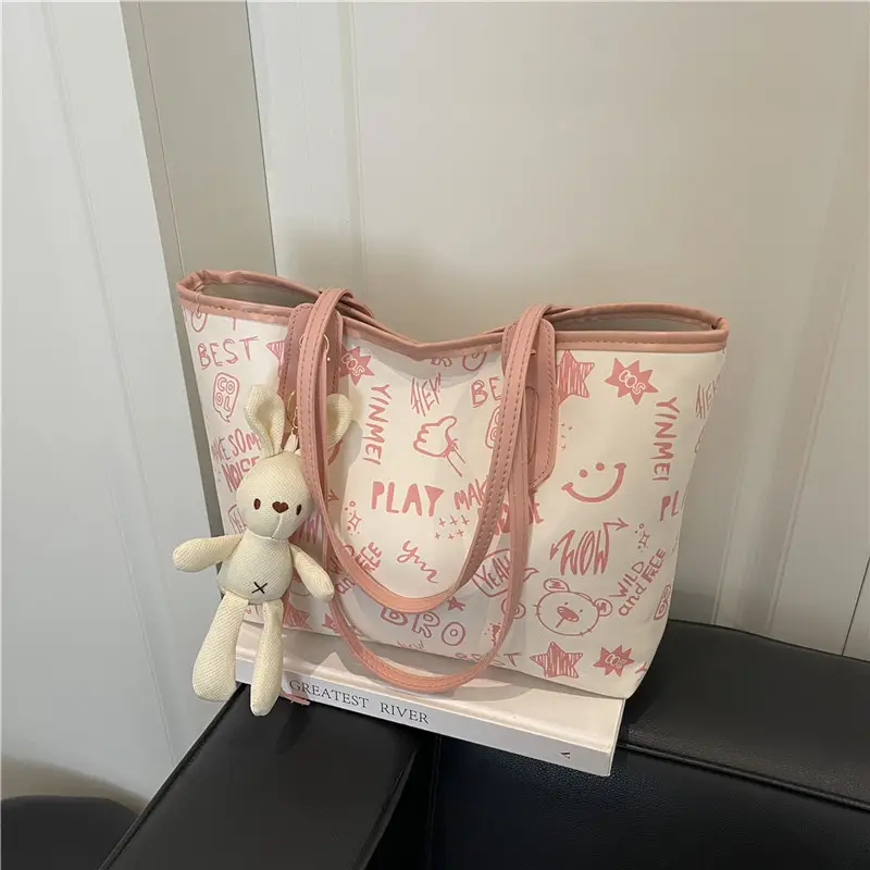 Cute Cartoon Print Armpit Bag 2025 Autumn - Image 12
