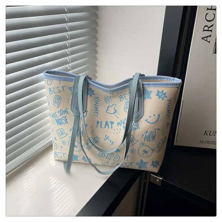 Cute Cartoon Print Armpit Bag 2025 Autumn - Image 1