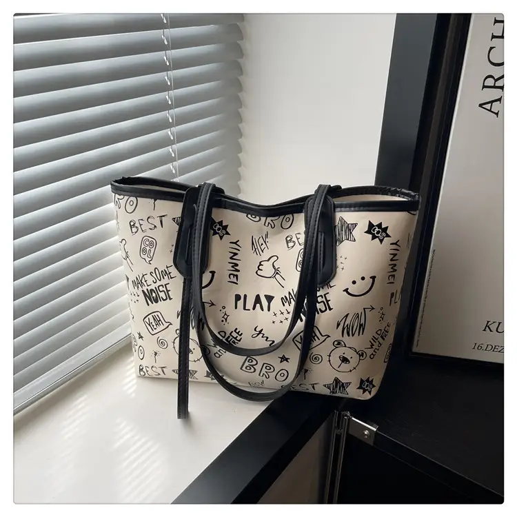 Cute Cartoon Print Armpit Bag 2025 Autumn - Image 2