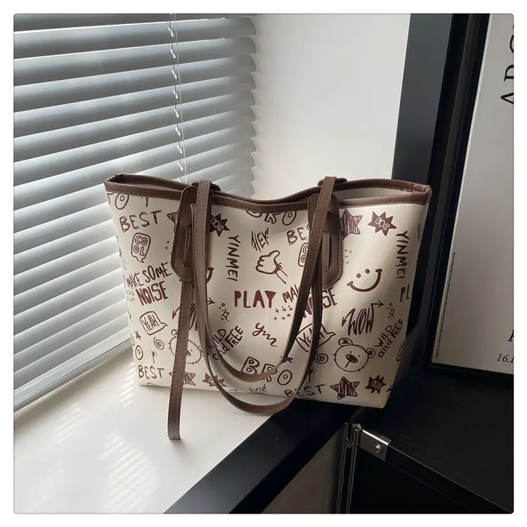 Cute Cartoon Print Armpit Bag 2025 Autumn - Image 3