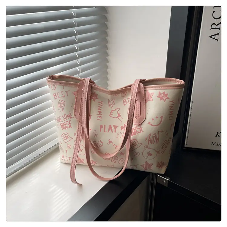 Cute Cartoon Print Armpit Bag 2025 Autumn - Image 4