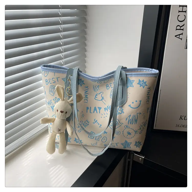 Cute Cartoon Print Armpit Bag 2025 Autumn - Image 5