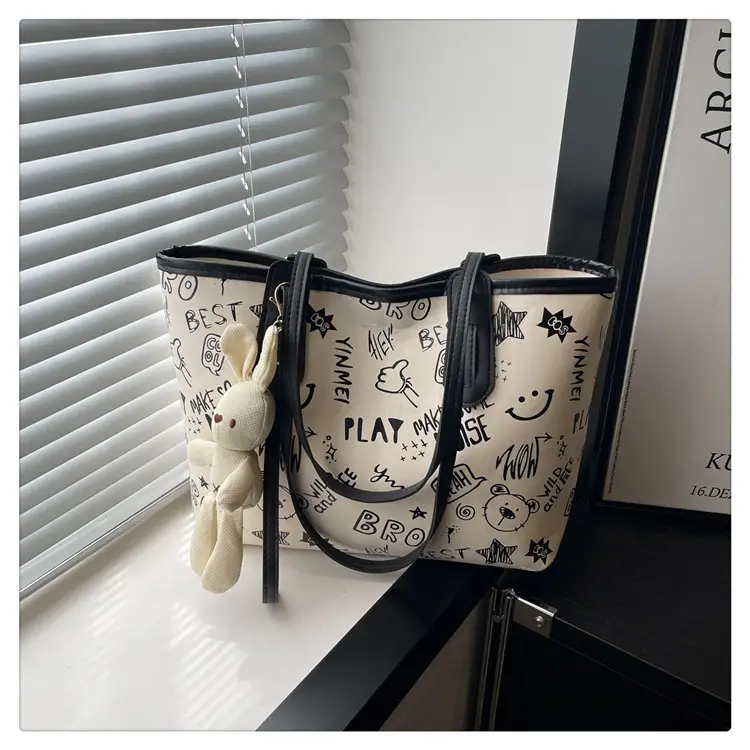 Cute Cartoon Print Armpit Bag 2025 Autumn - Image 6