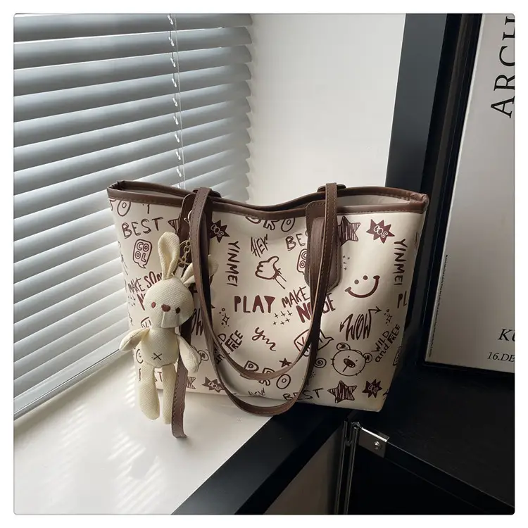 Cute Cartoon Print Armpit Bag 2025 Autumn - Image 7