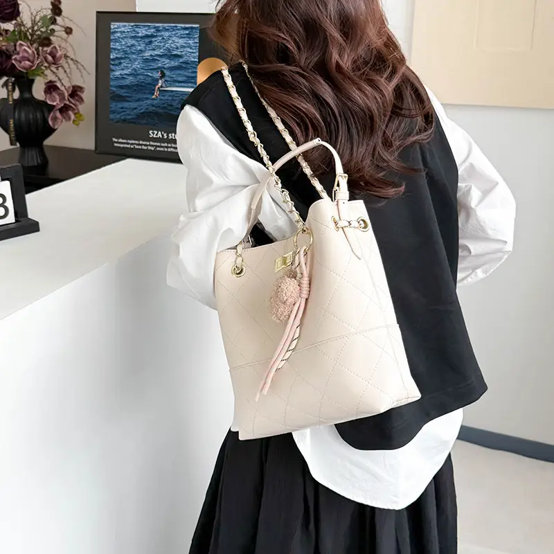 2025 Summer Chain Shoulder Bag Brown Large Capacity - Image 6